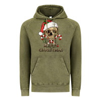 Vintage Olive merry christmas skull Vintage Hoodie - RanaPortraitStore