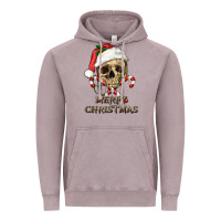 Vintage Zinc merry christmas skull Vintage Hoodie - RanaPortraitStore