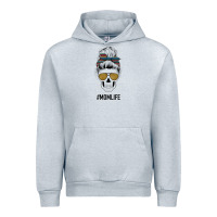Heather Grey Western Glitter Aztec Patterned Mom Skull Urban Hoodie - Bettercallsaul
