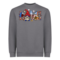 Storm love 4th july with gnome billie wilder Heavyweight Sweatshirt - texasbilliewilder