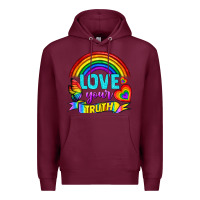 Burgundy Love Your Truth Premium Hoodie - BundleAndBundleShop