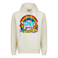 Oatmeal Heather Love Your Truth Premium Hoodie - BundleAndBundleShop