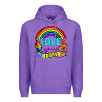 Purple Love Your Truth Premium Hoodie - BundleAndBundleShop