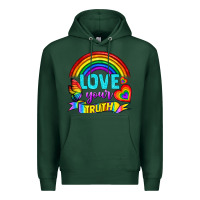 Sports Green Love Your Truth Premium Hoodie - BundleAndBundleShop