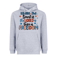 Heather Grey where the spirit of the lord is there is freedom Heavyweight Hoodie - MaliasSmallBusiness