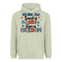Matcha where the spirit of the lord is there is freedom Heavyweight Hoodie - MaliasSmallBusiness