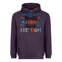 Plum where the spirit of the lord is there is freedom Heavyweight Hoodie - MaliasSmallBusiness