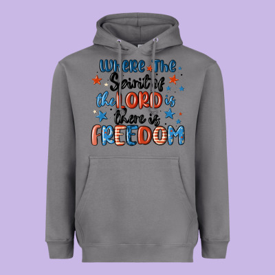 Where The Spirit Of The Lord Is There Is Freedom Heavyweight Hoodie Designed By Maliassmallbusiness