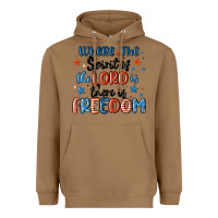Toasted Coconut where the spirit of the lord is there is freedom Heavyweight Hoodie - MaliasSmallBusiness