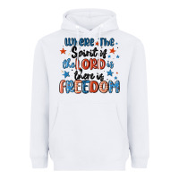 White where the spirit of the lord is there is freedom Heavyweight Hoodie - MaliasSmallBusiness