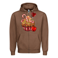 Chestnut Christmas candy cupcake Zipper Hoodie - AdoDesignShop