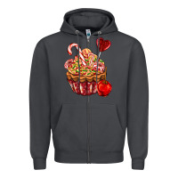 Smoke Christmas candy cupcake Zipper Hoodie - AdoDesignShop