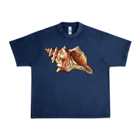 Navy sea   shell Urban Heavy Tee - BarkalooDesign