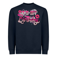 Navy pink its my birthday Heavyweight Sweatshirt - Zillion Design Studio