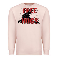 Pale Pink free hugs Premium Sweatshirt - MaliasSmallBusiness