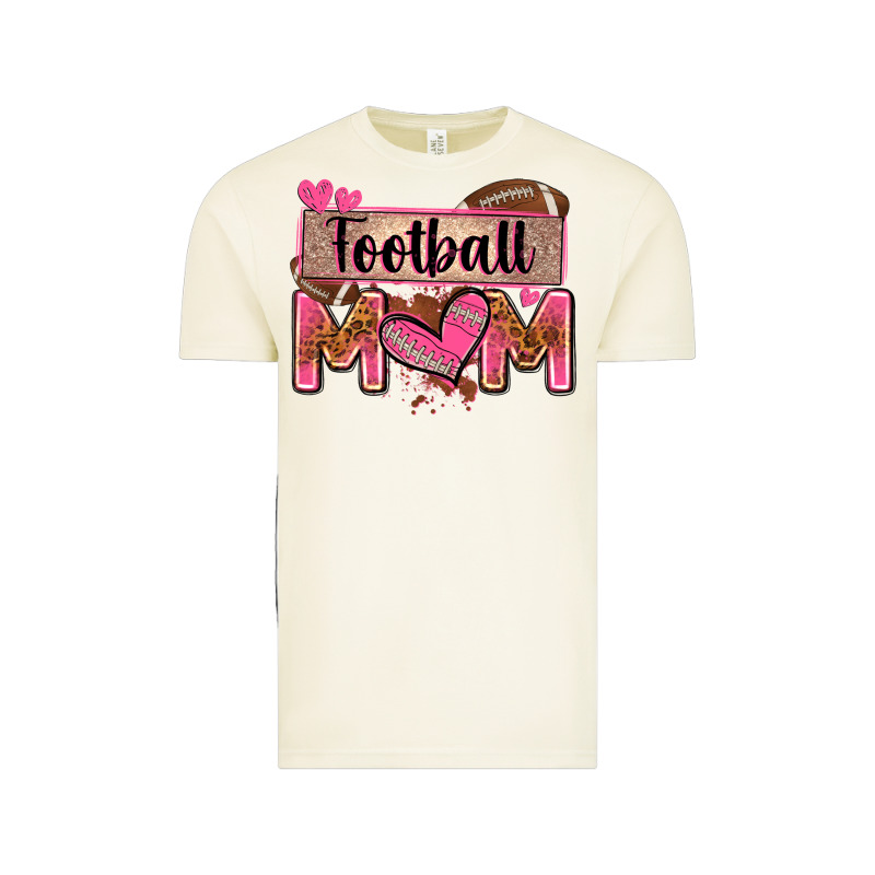 Football Mom With Leopard Vintage Tee by Zillion Design Studio | Teevron