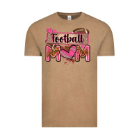 Vintage Coffee football mom with leopard Vintage Tee - Zillion Design Studio
