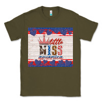 Army Green 4th of july little miss America Classic Tee - HRA Design Shop