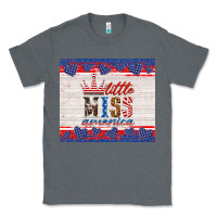 Charcoal Heather 4th of july little miss America Classic Tee - HRA Design Shop