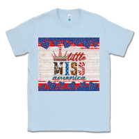 Dusty Blue 4th of july little miss America Classic Tee - HRA Design Shop