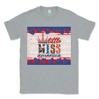 Heather Grey 4th of july little miss America Classic Tee - HRA Design Shop