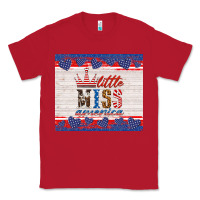 Red 4th of july little miss America Classic Tee - HRA Design Shop