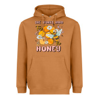 Meerkat she works hard for the honey Heavyweight Hoodie - MaliasSmallBusiness