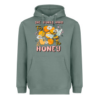 Sage she works hard for the honey Heavyweight Hoodie - MaliasSmallBusiness