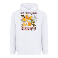 White she works hard for the honey Heavyweight Hoodie - MaliasSmallBusiness