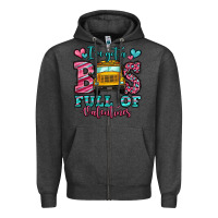 Charcoal Heather i've got a bus full of valentines school bus Zipper Hoodie - Jasminsmagicworld