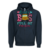 Navy i've got a bus full of valentines school bus Zipper Hoodie - Jasminsmagicworld