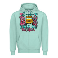 Seafoam i've got a bus full of valentines school bus Zipper Hoodie - Jasminsmagicworld