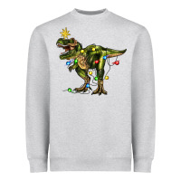 Heather Grey tree rex christmas Heavyweight Sweatshirt - Zillion Design Studio