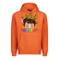 Carrot LGBTQ+ Queer Portrait With Crown And Rainbow Premium Hoodie - BundleAndBundleShop