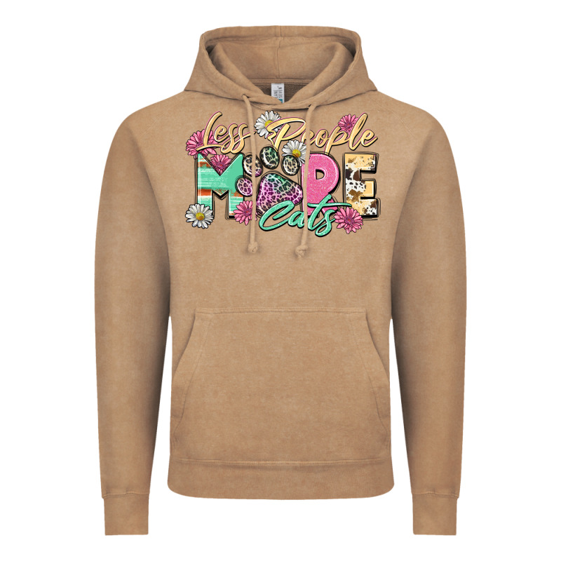 Less People More Cats Vintage Hoodie by Zillion Design Studio | Teevron