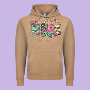 Less People More Cats Vintage Hoodie Designed By Zillion Design Studio