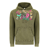 Vintage Olive less people more cats Vintage Hoodie - Zillion Design Studio