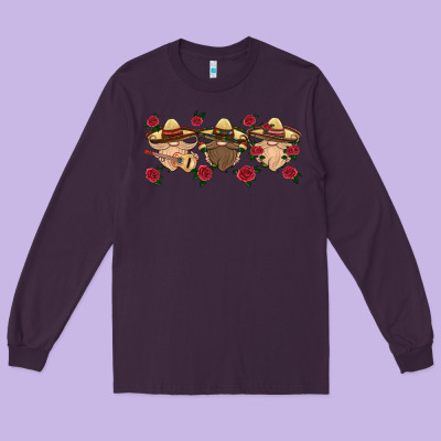 Mexico Gnomes Long Sleeve Tee Designed By Hra Design Shop