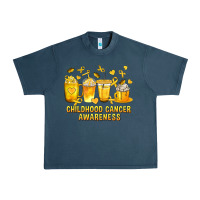 Midnight Navy Childhood Cancer Awareness Coffee Cups Urban Heavy Tee - texasbilliewilder