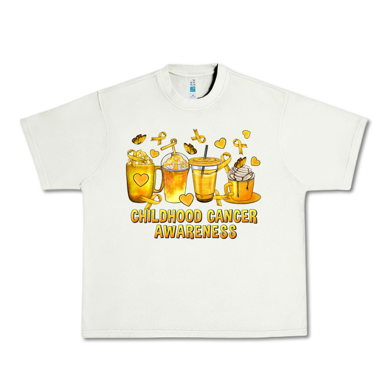 Childhood Cancer Awareness Coffee Cups Urban Heavy Tee by texasbilliewilder | Teevron