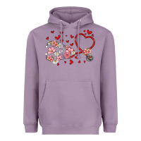 Lavender valentine's day stethoscope Heavyweight Hoodie - MaliasSmallBusiness
