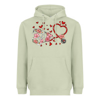 Matcha valentine's day stethoscope Heavyweight Hoodie - MaliasSmallBusiness