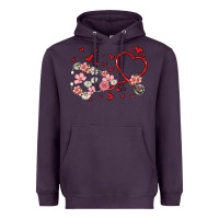 Plum valentine's day stethoscope Heavyweight Hoodie - MaliasSmallBusiness