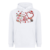 White valentine's day stethoscope Heavyweight Hoodie - MaliasSmallBusiness