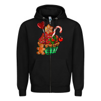 Black christmas cupcake Zipper Hoodie - AdoDesignShop