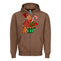 Chestnut christmas cupcake Zipper Hoodie - AdoDesignShop