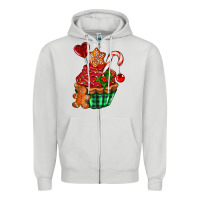 Dove Grey christmas cupcake Zipper Hoodie - AdoDesignShop