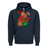 Navy christmas cupcake Zipper Hoodie - AdoDesignShop
