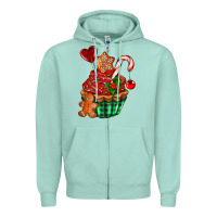 Seafoam christmas cupcake Zipper Hoodie - AdoDesignShop
