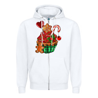 White christmas cupcake Zipper Hoodie - AdoDesignShop